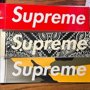 Supreme Sticker Trio - Red, Black, Yellow Camo